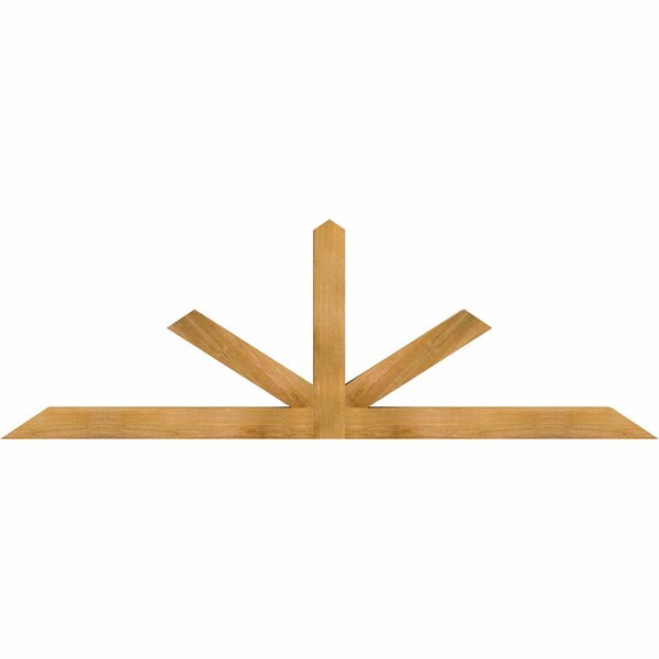 Ekena Millwork Saratoga Rough Sawn Timber Gable Bracket, Western Red Cedar, 84"W x 28"H x 4"D x 4"F, 8/12 Pitch GBW084X28X0404SAR00RWR - main